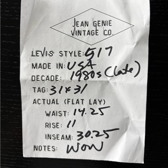 Vintage 1980s Levi’s 517 Medium Blue Wash Straight/Bootcut - Picture 3 of 8